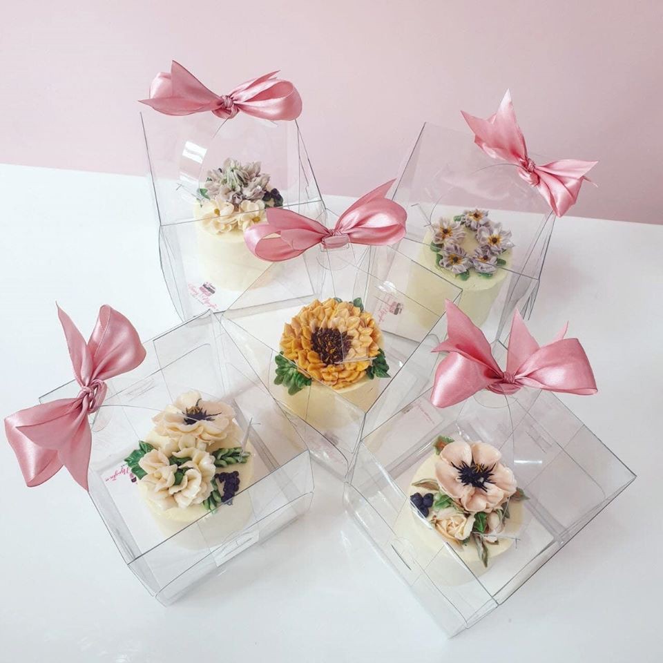 Description: Hộp bánh kem mica trong size nhỏ/mini - Hộp đựng quà | Shopee Việt Nam