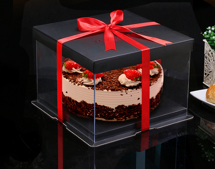 Description: Hộp nhựa đựng bánh kem mới 100%